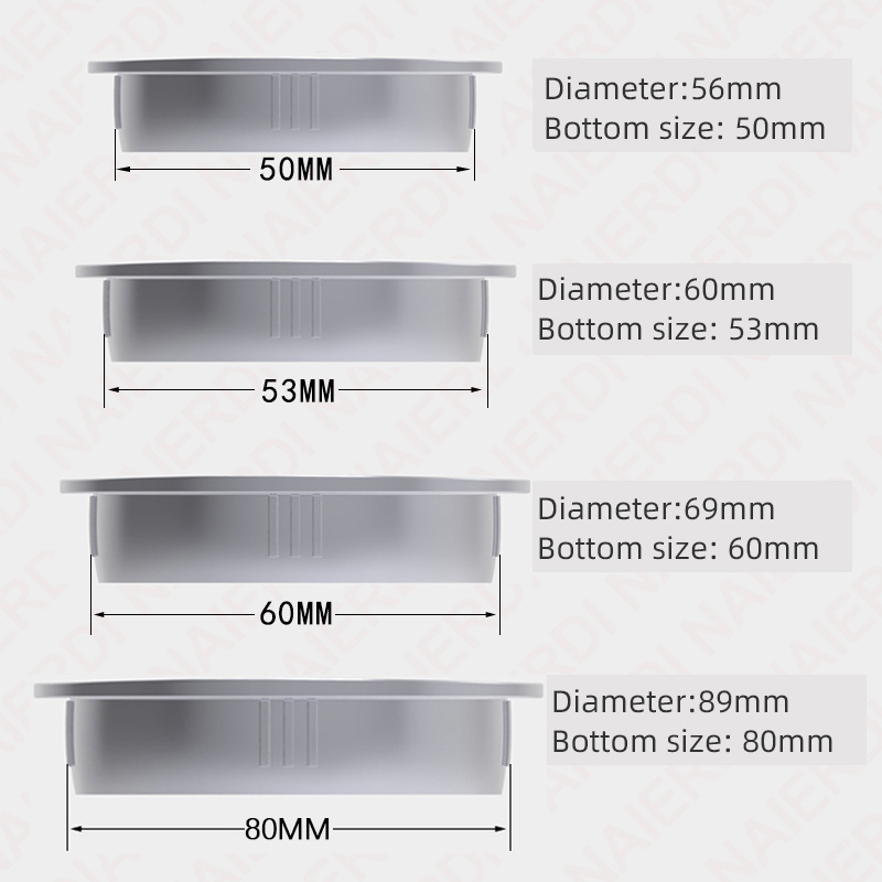 NAIERDI 50/53/60/80mm Cable Hole Cover Zinc Alloy Round Table Wire Hole Covers Outlet Port Computer Desk Grommet Line Holder