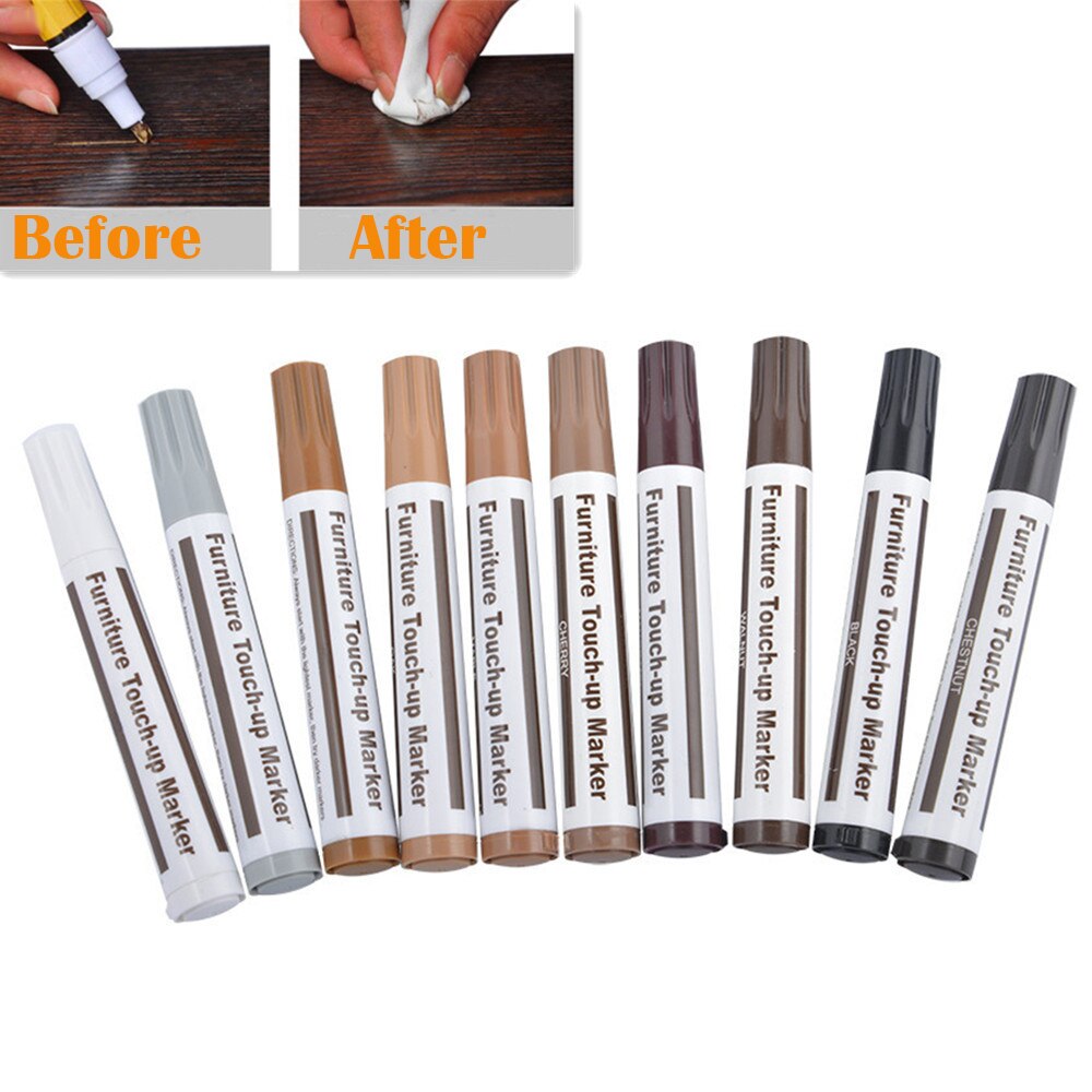 21 Pcs Furniture Repair Pen Crayons Floor Pen Scratch Filler Paint Remover for Wooden Cabinet Floor Table Chairs Markers Pens