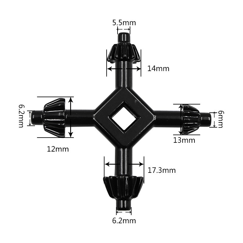 1Stck 4 in 1 Multi-funktion Universal- Futter Schlüssel Bohrer Bohren Halfter Schlüssel Ratchet Sockel Ring Kombination Griff Stern Schlüssel