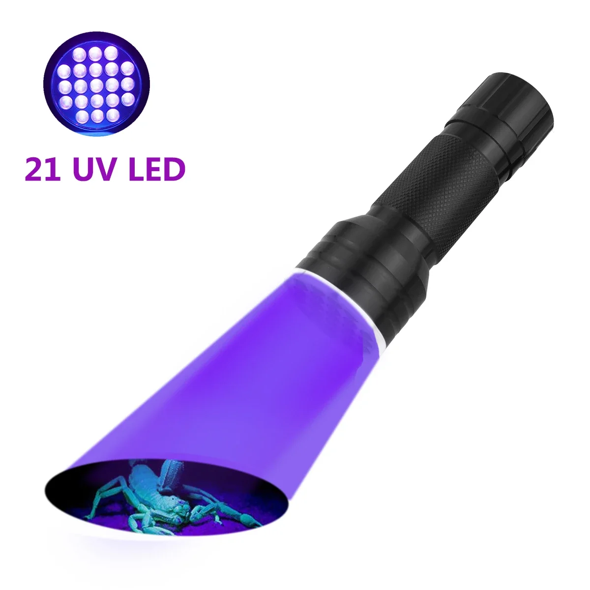 12/21/51 LED tragbare UV-Taschenlampe, Schwarzlicht, 395 NM, UV-Taschenlampe, Schwarzlicht-Detektor für Hundeurin, Haustierflecken und Bettwanzen: 3w