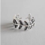 925 Sterling Silver Personality Mix Concise Retro Men And Women Vintage Adjustable Silver Ring: 7-silver