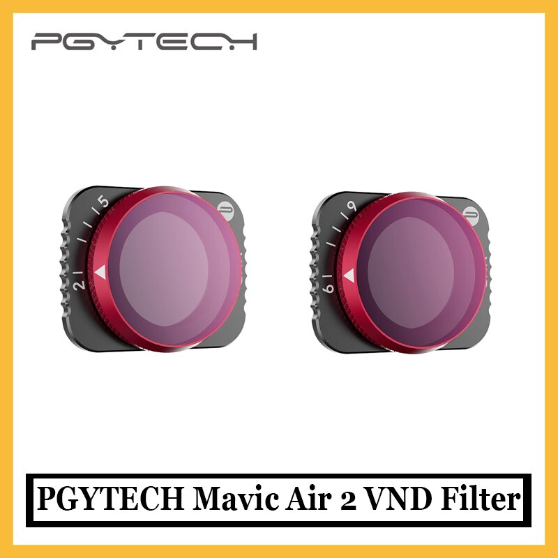 På lager pgytech dji mavic air 2 vnd filter 2 to 5- stop 6 to 9- stop quick-release kamera linse filter original