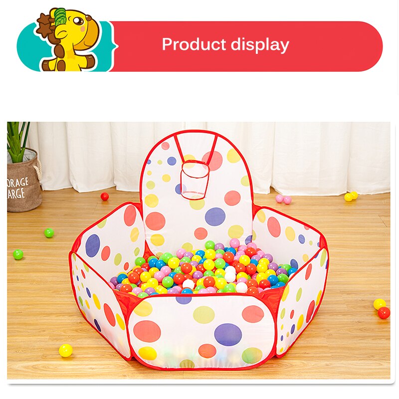 Tienda de campaña plegable para niños, juguete de pelotas de océano portátil, PISCINA DE BOLAS con cesta