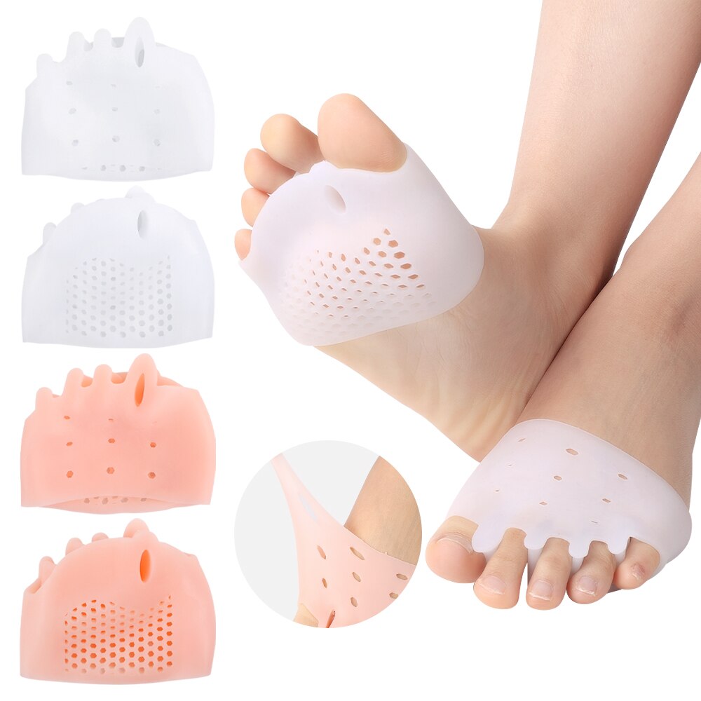Silicone Forefoot Metatarsal Pads Pain Relief Orthotics Foot Massage Anti-slip Protector High Heel Elastic Cushion Foot Care