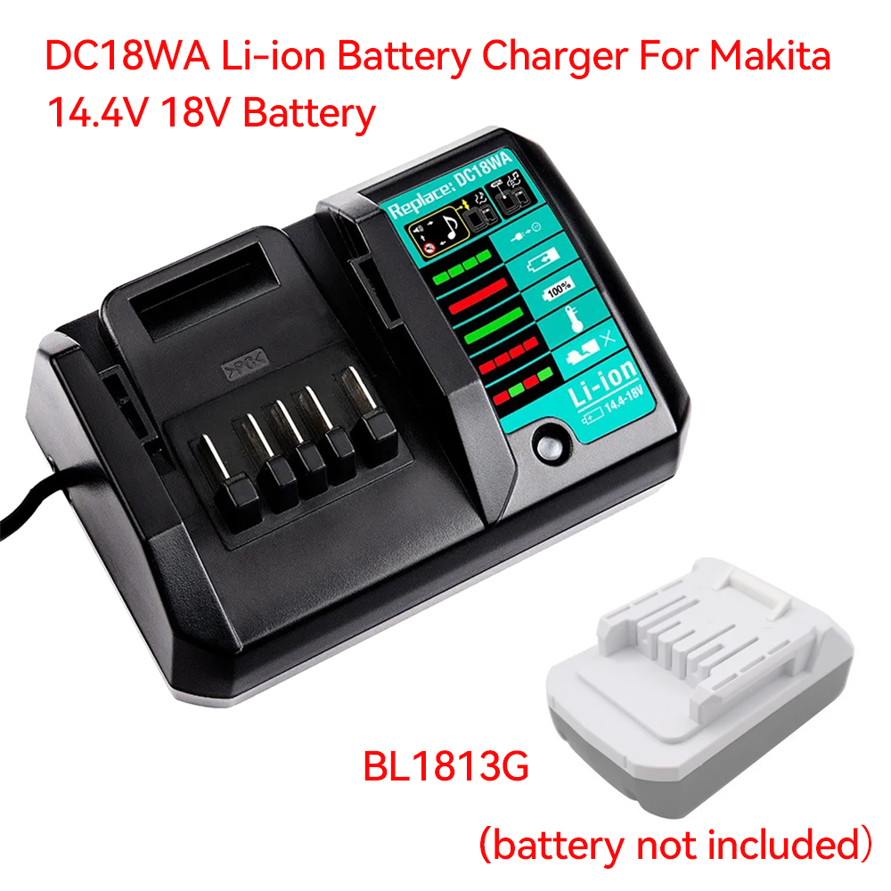 Cargador de batería de iones de litio DC18WA para Makita 14,4 V 18V BL1415G BL1413G BL1815G BL1820G BL1811G BL1813G batería de litio