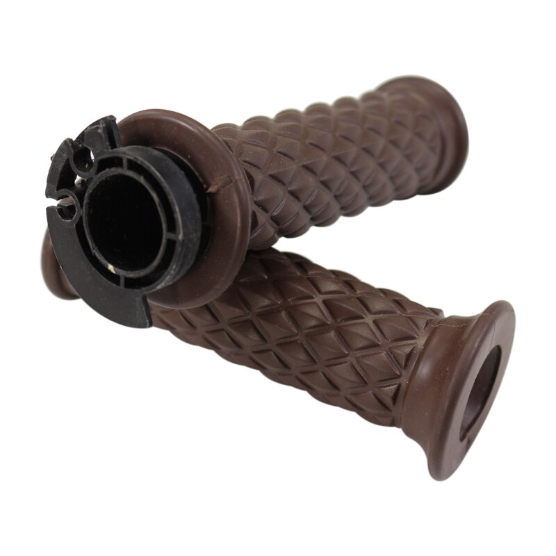 Poignées Progrip Custom 862 Chrome / Noir - Longueur 140mm, Diamètre 22