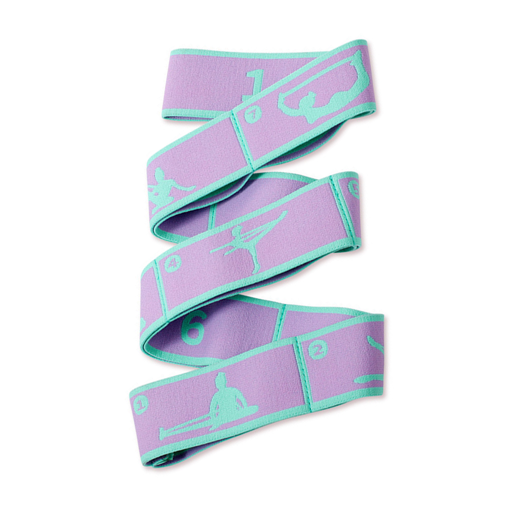 Yoga-dehnungsgürtel aus nylon mit 8 gittern, geeignet für anfänger, erwachsene und kinder, lateinamerikanische tänze, elastisches band, fitnesszubehör