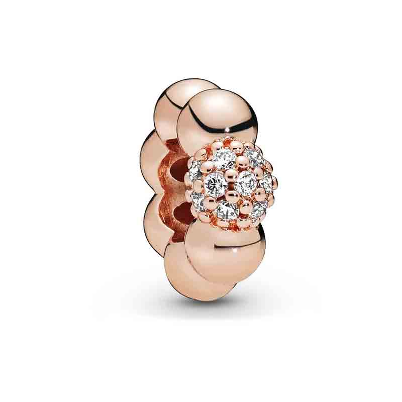 PDB 13 925 Silver Multicolor Blue Zircon sparkle charm interval pearl, suitable for attending banquet jewelry .