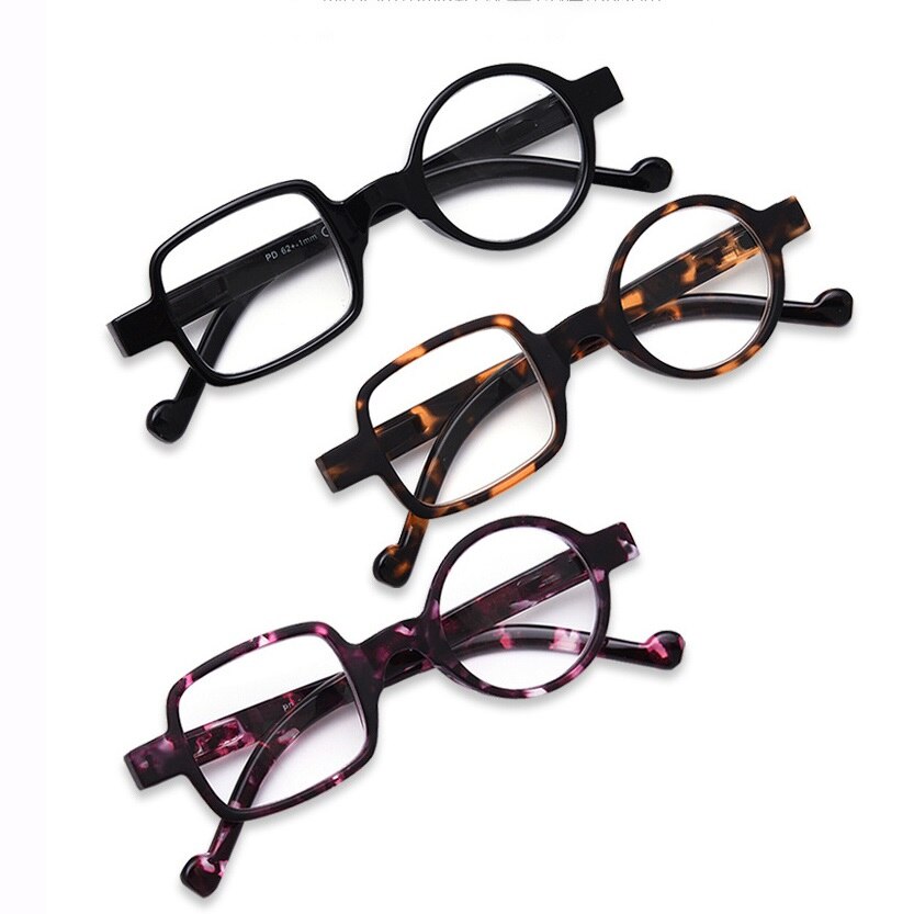 CUBOJUE Transparent Glasses Women Men Ultra-light Non-prescription Eyeglasses Frame One Round One Square Clear Lens
