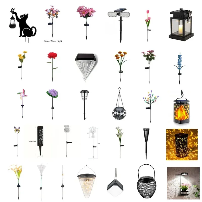 1 stuks zonne-tuinlamp, upgrade waterdichte zonne-lantaarn, heeft twee verlichtingsmodi zonne-buitenlamp tuindecoratie