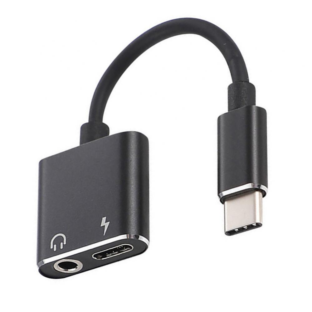 2-in-1 USB C auf 3 5 mm Kopfhöreranschluss-Adapter Typ C Lade-Audio-Aux-Adapter für S20 Ultra Note 20 10 Plus S21 Pro