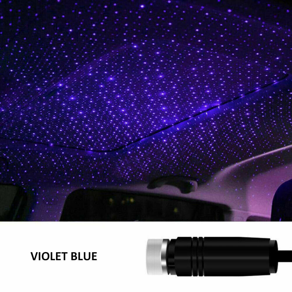 Car Decoration Projector Star Sky Ceiling Light USB LED Interior Atmosphere Lamp: Blue
