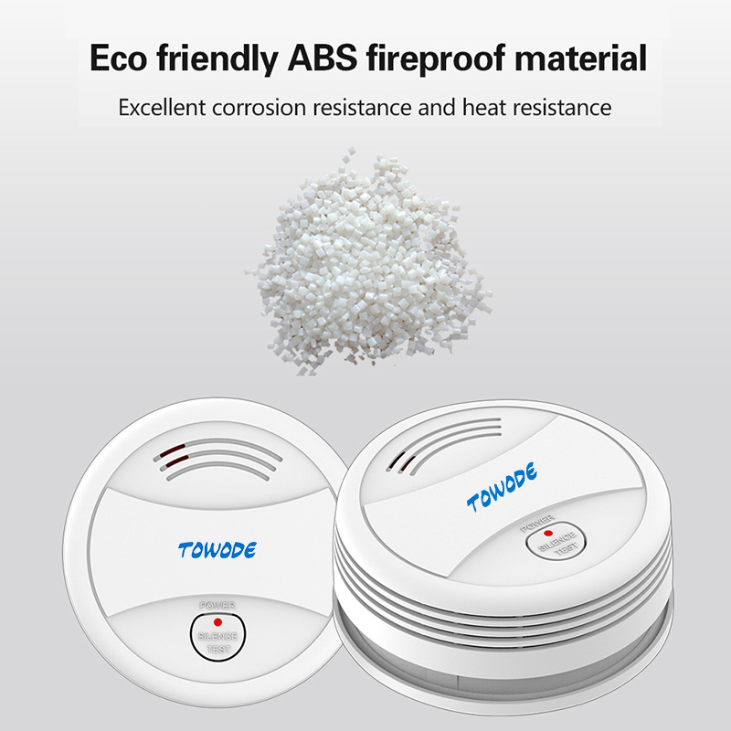 TOWODE Wireless Tuya Smart WIFI Smoke Fire Detector 80db Fire Protection Firefighter Sensors Store House Security Alarm System