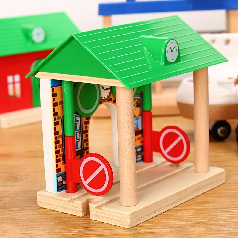 Houten Trein Spoor Accessoires Kinderen Speelgoed Trein Houten Trein Scène Model Voor Kinderen