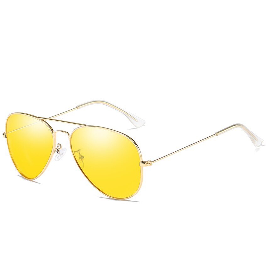 Pro acme klassisk pilot polariserede solbriller til mænd kvinder ultra-lys ramme kørsel solbriller  uv400 beskyttelse  pc1167: C10 natts syn