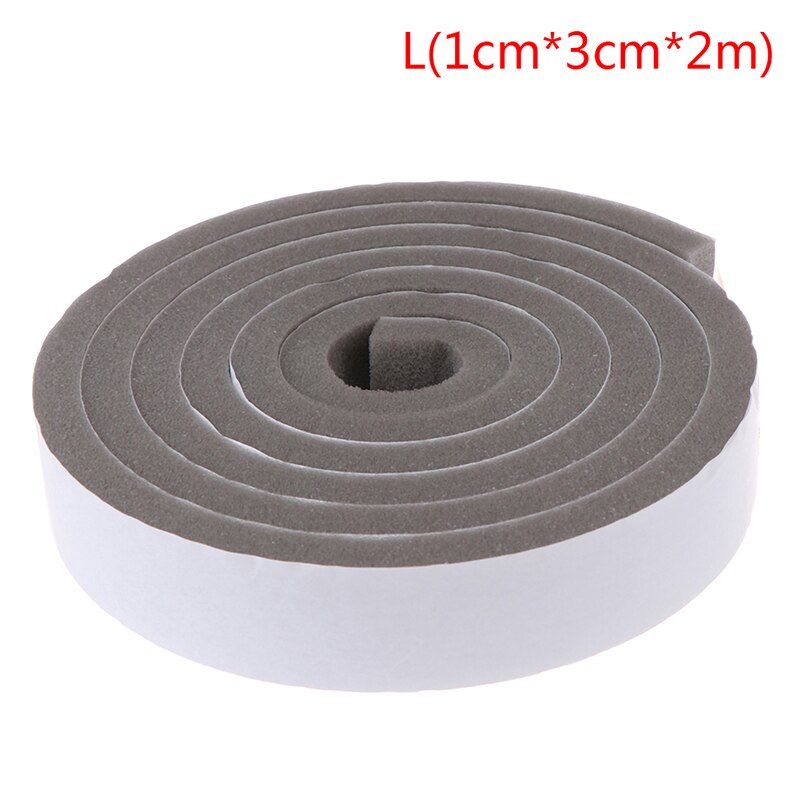 ! Waterproof 2M Door Window Sealing Strips Sound-Proof Foam Sticky Tape Noise Insulation Excluder Tape Roll Sealing Strip: L