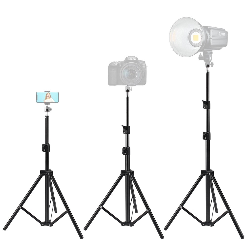 Statief Light Stand Voor Camera Telefoon 1/4 Schroef Hoofd Universele Voor Ring Licht Go Pro Studio Professionele Statief 160Cm 110Cm 50Cm