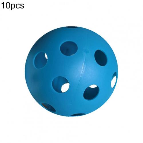 Accesorios de golf de 10 piezas y 72mm, práctica pelota de práctica de golf, estructura hueca, pelota de golf ligera de PE para entrenamiento en interiores y exteriores, 프: Azul