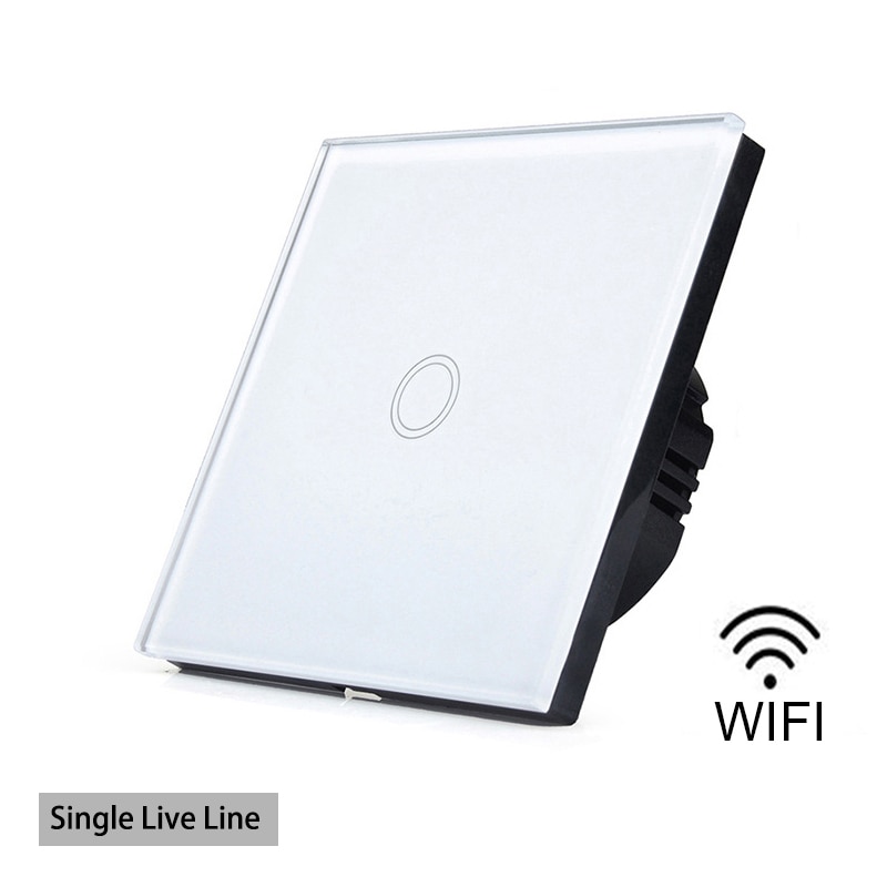 EU/UK 1/2/3 Gang eWelink Wifi Clever-Zauberstab Licht Schalter berühren Tafel Fernbedienung Einzelnen Feuer Draht Keine Neutralen Linie schalter
