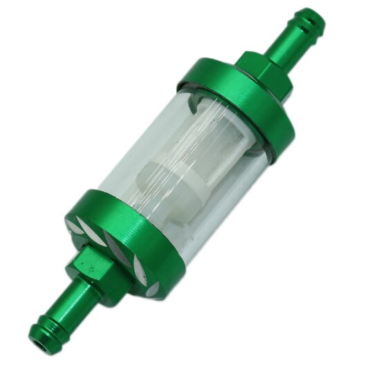 Filtro de combustible de motocicleta, filtro de gasolina, filtro de combustible, filtros de aceite, mangueras transparentes de 5/16 de diámetro interno, 6 colores: green