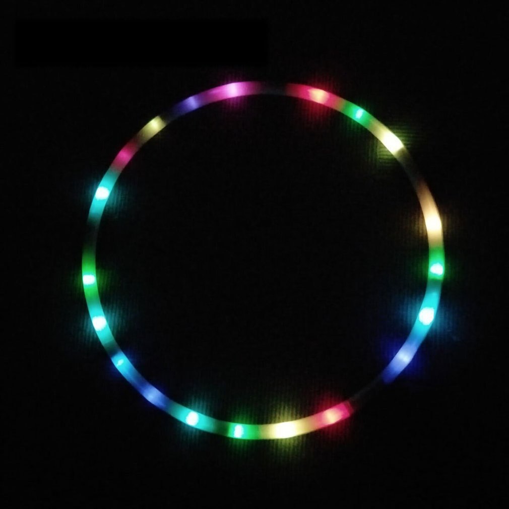 LED Colorful Fitness Circle Performing Arts Abdominal Fat Loss Light Fitness Crossfit Foldable Sport Hoop Gym Fitness Equipments: Default Title