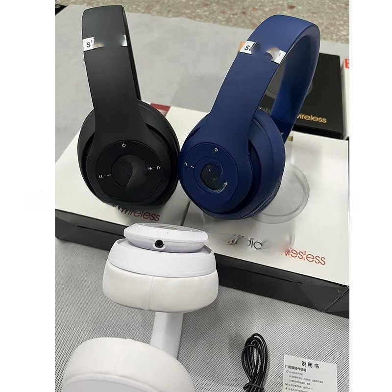 lichte luxe hoge schoonheid op het hoofd gemonteerde draadloze Bluetooth-oortelefoon Recorder 3-oortelefoon Stereo Surround Sound