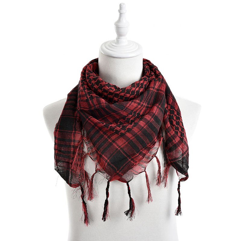 ¡De Unisex de los hombres y las mujeres a cuadros árabe red cuello Keffiyeh bufanda Palestina abrigo chal bufanda de poliéster para hombres !: red