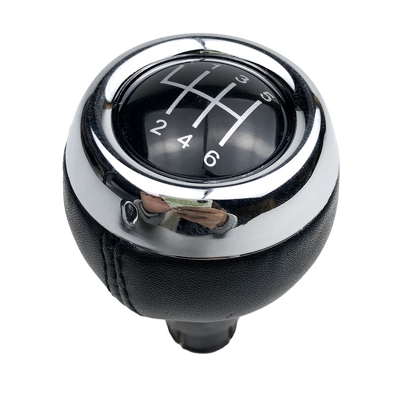 Pomo de cambio de marchas de cuero para MINI COOPER D S SD R55 R56 R57 R58 R59 F55 F56 F54 F57 COUNTRYMAN R60 R61 PACEMA JOHN COOPER WORKS: R123456 Black