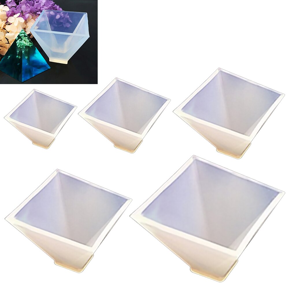 Silicone moule pyramide résine époxy artisanat bijoux à bricoler soi-même faisant gâteau décoration maison ornements à la main chocolat Fondant outils