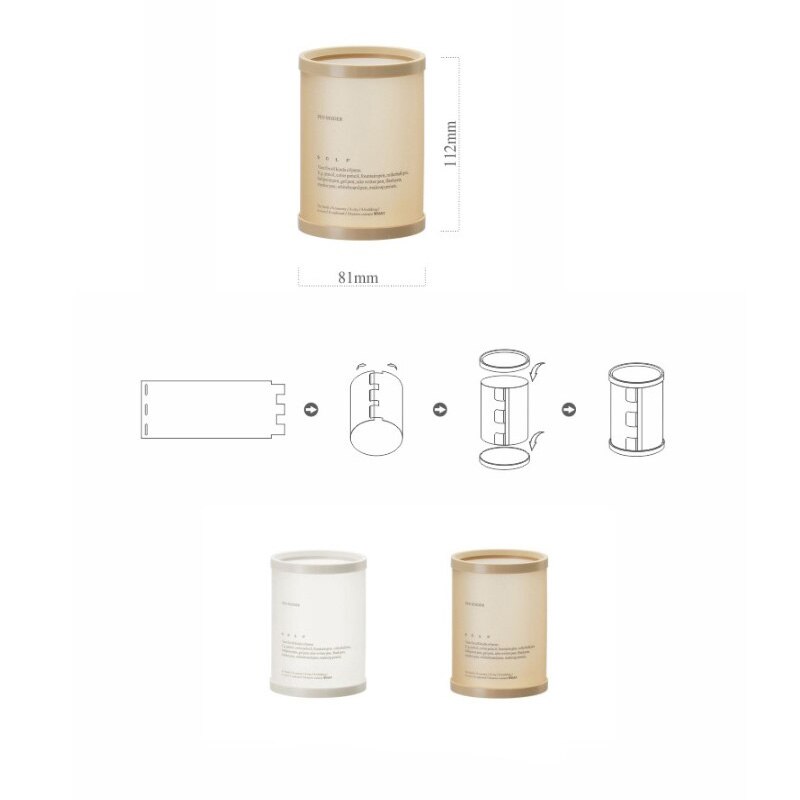 Detachable Cylindrical DIY Desktop Storage Box Student School Supplies Storage Pen Holder Stationery