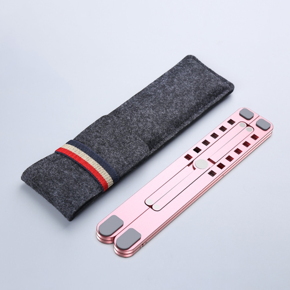 Soporte portátil ajustable de aluminio para ordenador portátil, soporte de escritorio para ordenador portátil, soporte para MacBook de hasta 15,6 pulgadas