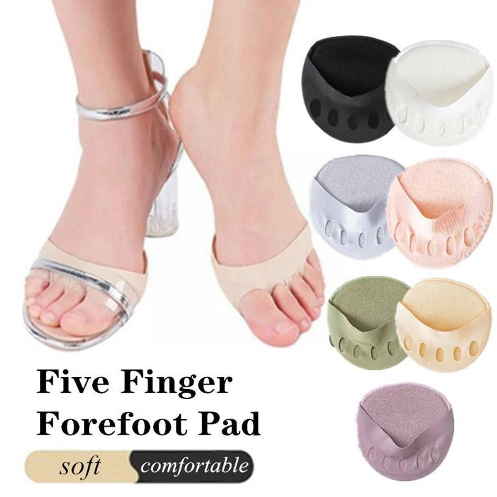 Vijf Tenen Voorvoet Pads Vrouwen Hoge Hakken Half Inlegzolen Inserts Absorbeert Teen Likdoorns Voet Pijn Care Eelt 1 Paar Shock pad Soc M5i6