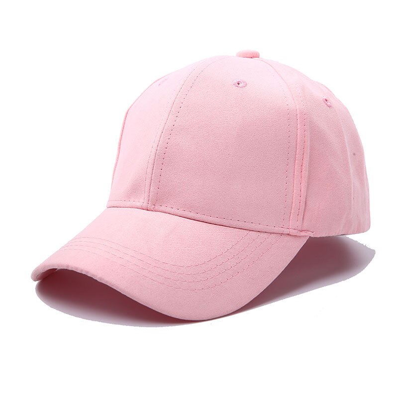 unisex Baseball Cap Women cap Street Hip Hop Outdoor Caps Suede Hats for Ladies Black Grey Baseball cap Adjustable Baseball Hat: pink