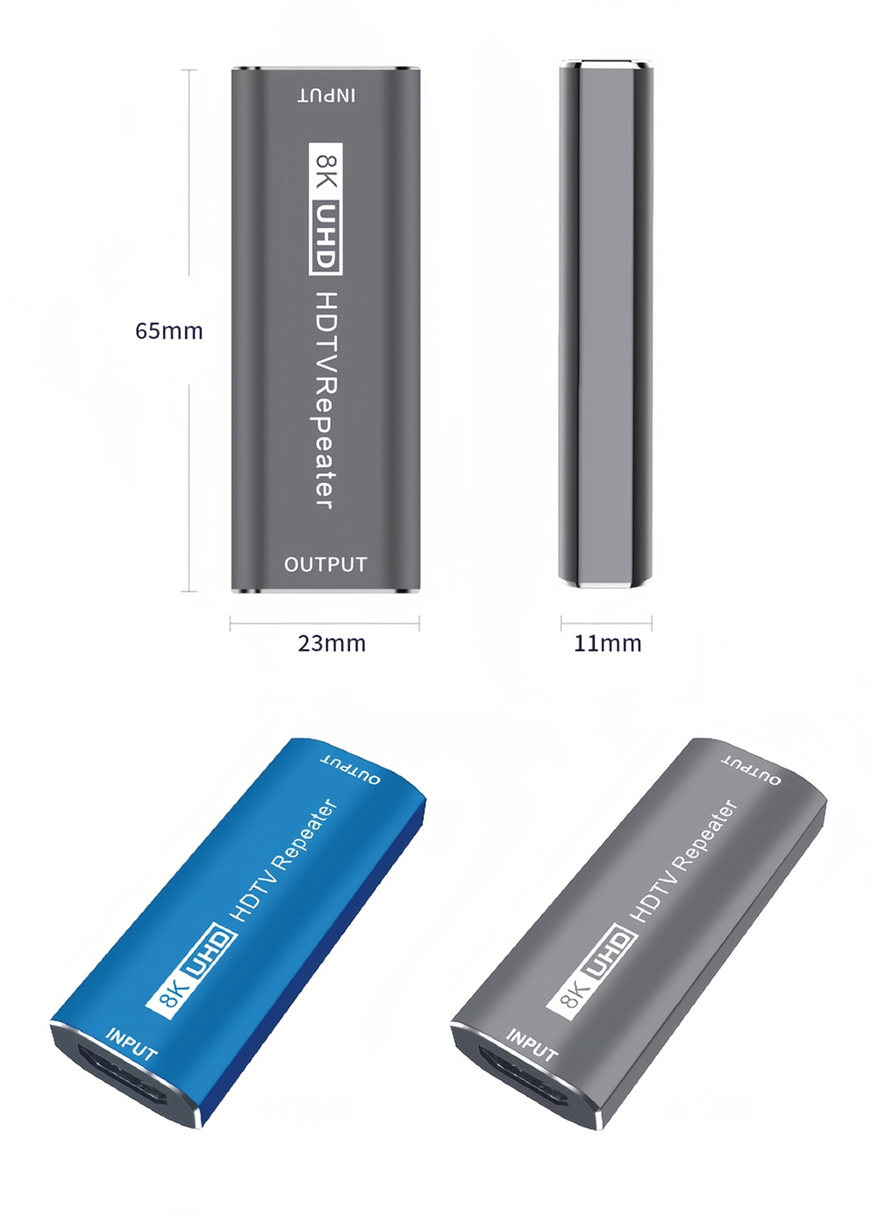 8K HDMI Extender Amplifier 8K 4K@60Hz UHD 4K HDMI Repeater HDMI 2.1 Signal Booster Adapter Up to 25M Female to Female Adapter