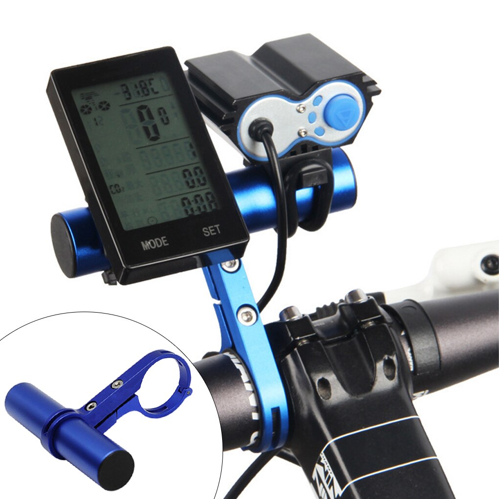 20CM Aluminum Alloy Bicycle Handlebar Extender Mountain Bike Bicycle Front Light Bracket Lamp Flashlight Accessories Lamp Holder