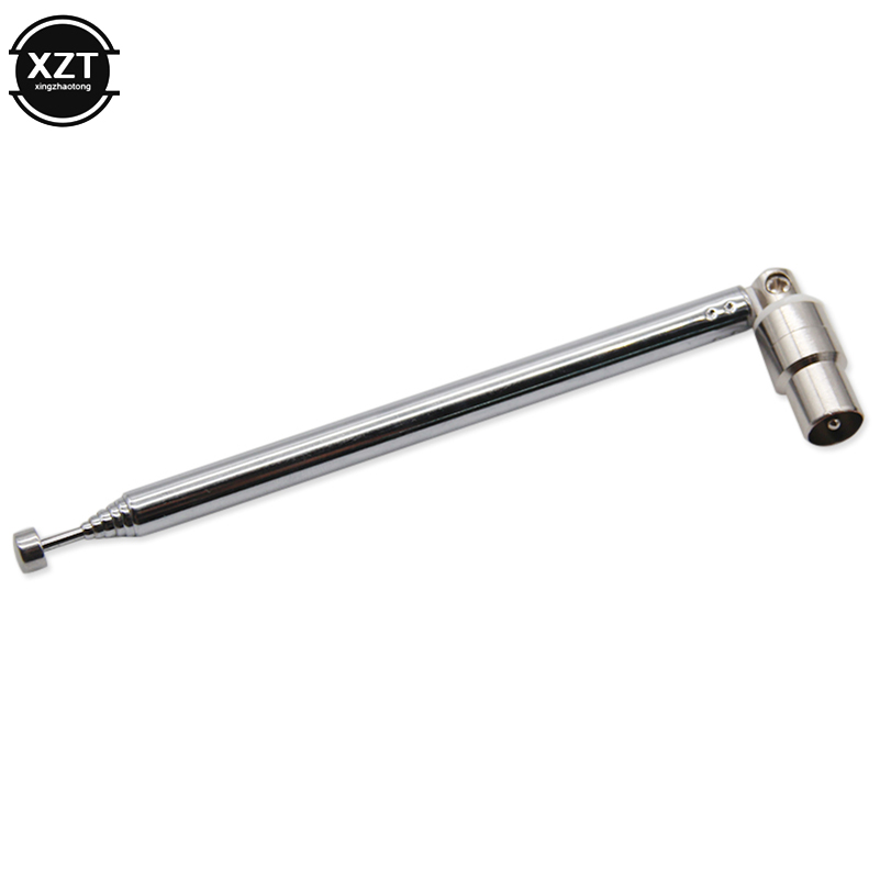 NEWEST F Type Radio TV Antenna 7 Section Telescopic Aerial Replacement Connector For TV AM FM Radio Cable 55cm