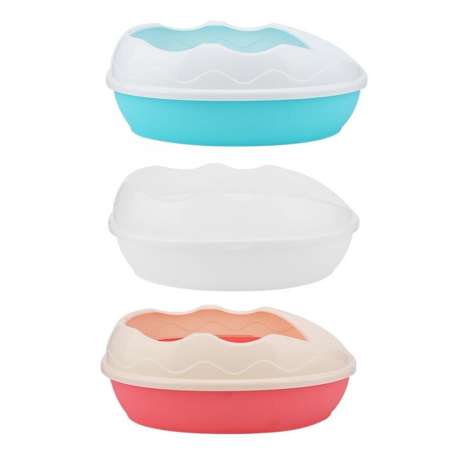 Cama de baño para perros mascota, caja de arena para gatos, bandeja para gatos y perros, caja de arena de plástico con pala para interiores de gatos y cachorros