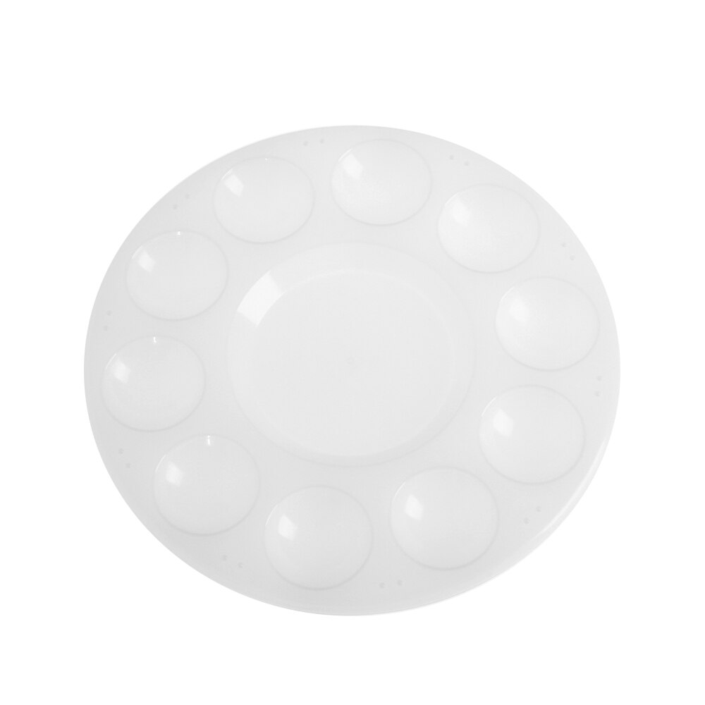 11 Wells Plastic Palette Art Paint Plastic Drawing Tray Color Palette For Oil Watercolour White Painting Pallet