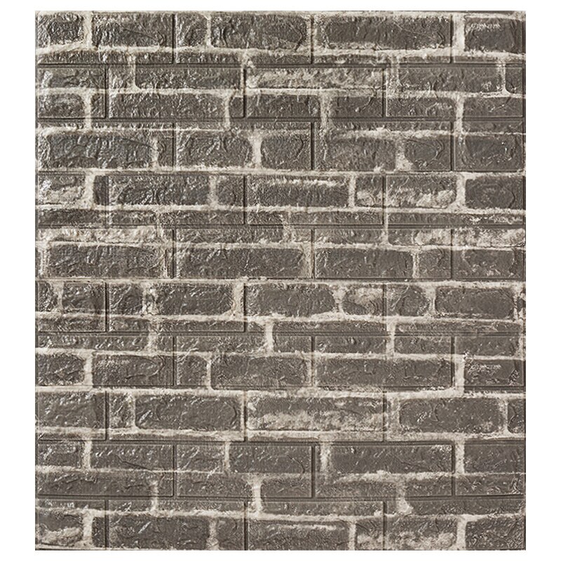 Retro brick pattern waterproof and moisture-proof bar wall sticker anti-collision soft bag background self-adhesive wallpaper: B