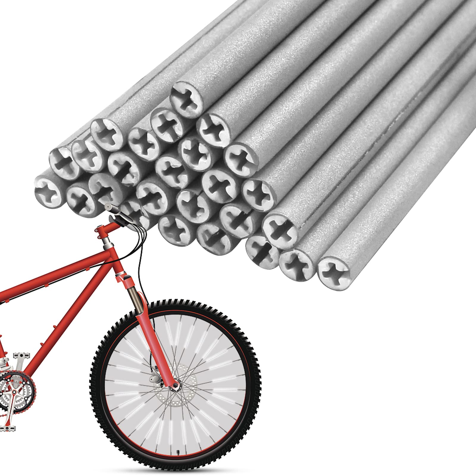 Reflector de radios para bicicleta, Clip de tubo, visibilidad de 360 °, conducción segura por la noche para todos los radios estándar de la bicicleta