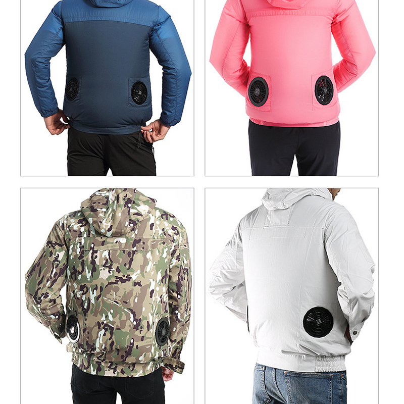 21V airconditioning ventilator koelvest zomer buitenventilator vest elektrische ventilator met USB-kabel pak airconditioning koeling kleding