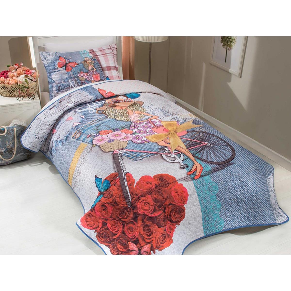 Romantic 3d Single Bed Cover
