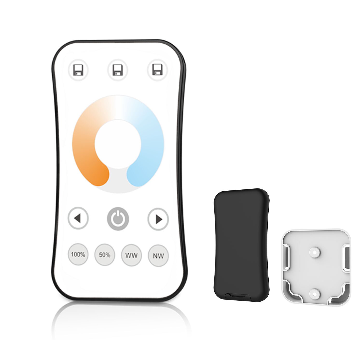 Ww Cw Led Controller Dc 12V 24V 2CH 10A 2.4G Draadloze Afstandsbediening Rf Led Dimmer voor Cct Daul Wit Led Strip Licht: R7-1 1-Zone Only