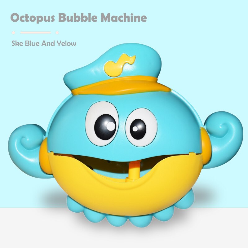 Bubble Crab Bath Toy Bubble Machine Crabs Frog Music Bathtub Soap Automatic Bubble Maker Bathroom for Toddlers Baby Kid Toy: Octopus With Box C