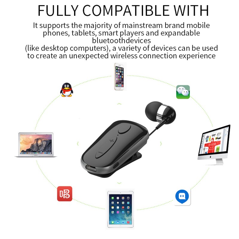 Mini-bluetooth-headset, tragbar, anruferinnerung durch vibration, trageclip, kopfhörer für smartphones,  f910 f920er- pack