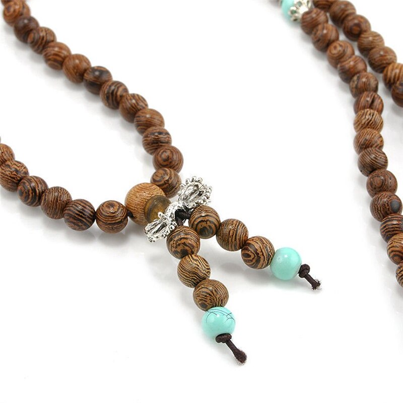 mehrschichtig 108 Holz Perlen Lotus Sandelholz Buddhistischen Buddha Rosenkranz Meditation Yoga Holz Gebetskette Mala Armbinde Halskette