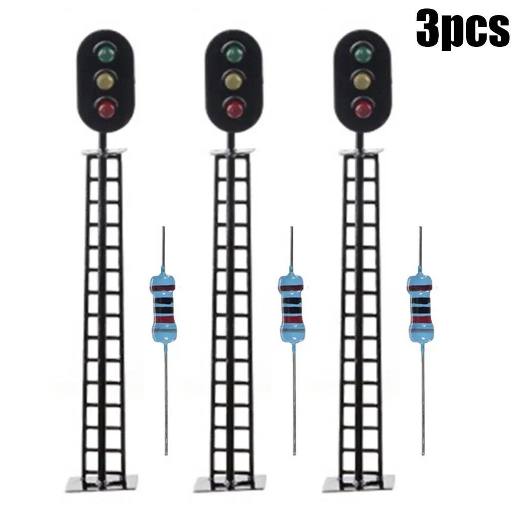 10pcs Model Railroad Train OO/HO Scale Lamp Posts Led Street Light Lamp Artificial Miniature Decoration Building Landscape: light green
