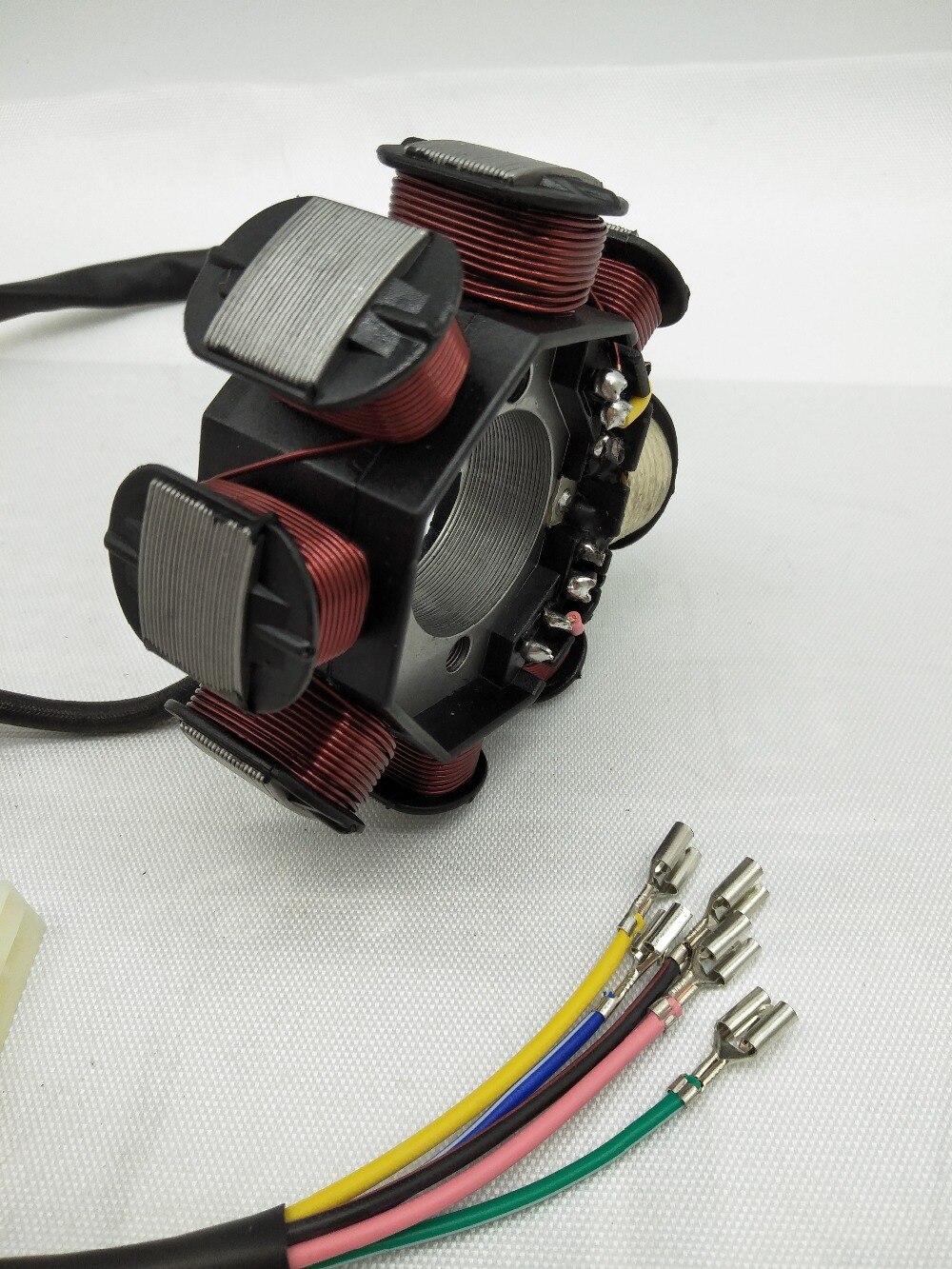 A27 8-bobine magnéto alternateur Stator pour-8 Scooter chinois cyclomoteur ATV Go Kart Quad moteur allumage Stator magnéto 8 bobine 5 fils