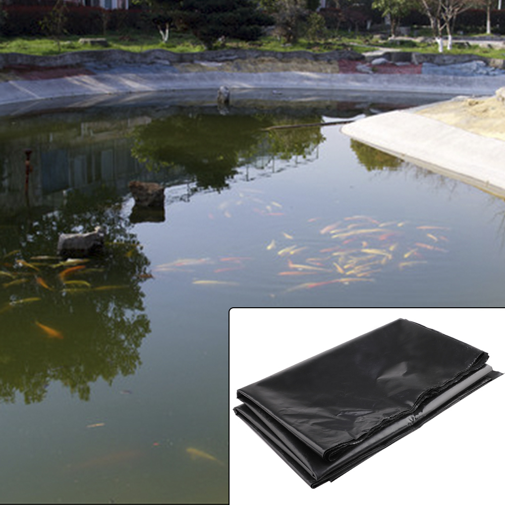Black Pond Liner Water Garden Fish ponds Streams 0.2mm Thicken Waterproof Pond Liner HDPE Rubber Fish Pool Film