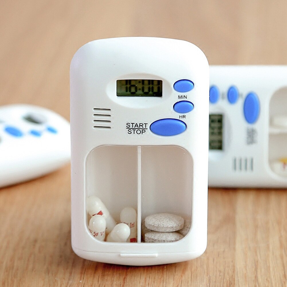 Joylife lcd digital 2 gitter elektrisk medicin pille æske med alarm timer påmindelse
